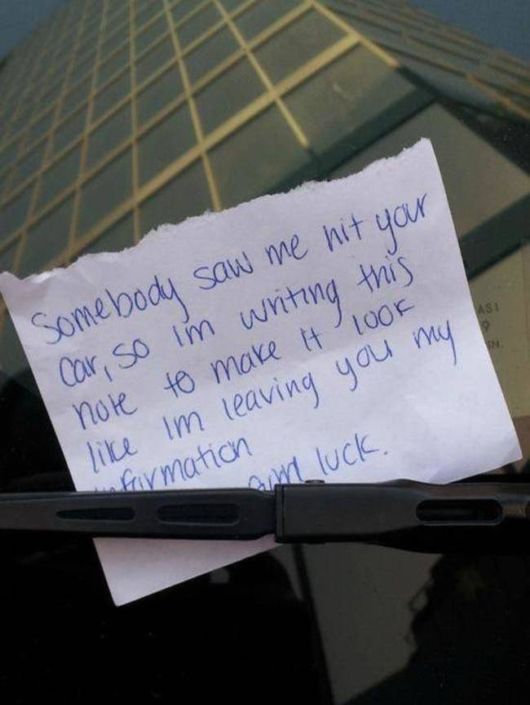 Awesomely Aggressive Windshield Notes You Should Totally Use