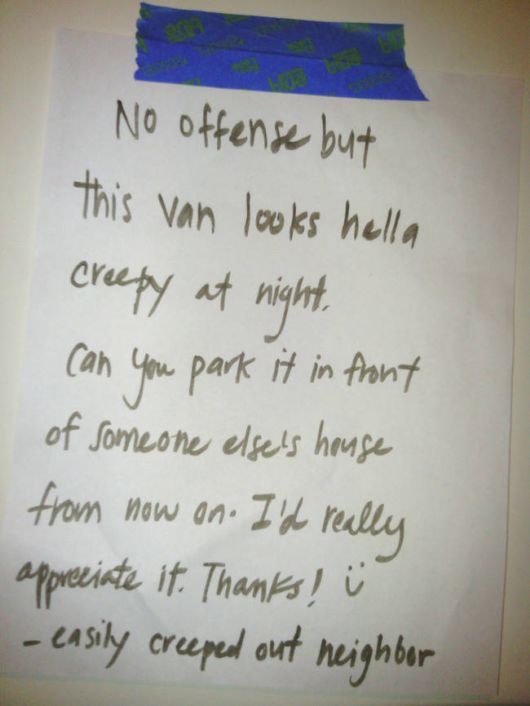 Awesomely Aggressive Windshield Notes You Should Totally Use