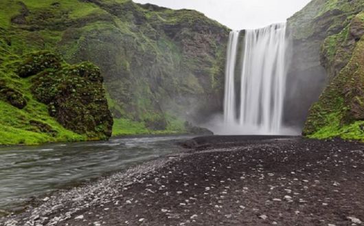 The Skogafoss Falls In Iceland