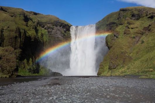 The Skogafoss Falls In Iceland