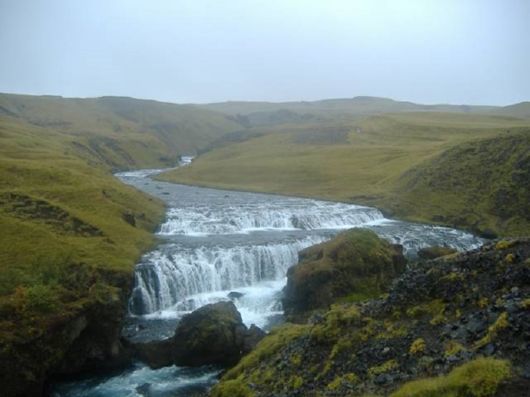 The Skogafoss Falls In Iceland