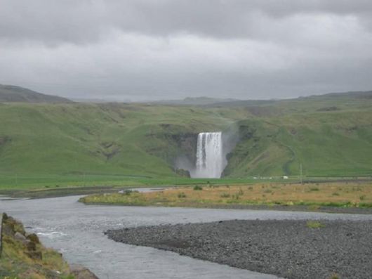 The Skogafoss Falls In Iceland