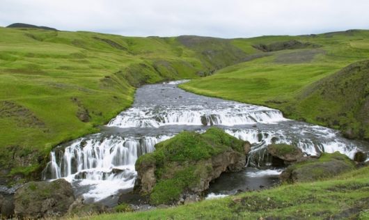The Skogafoss Falls In Iceland