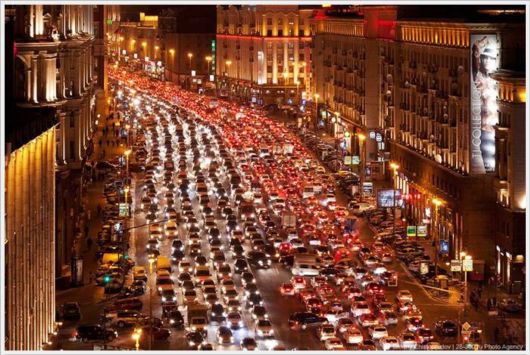 Beautiful Night Views of Moscow, Russia 