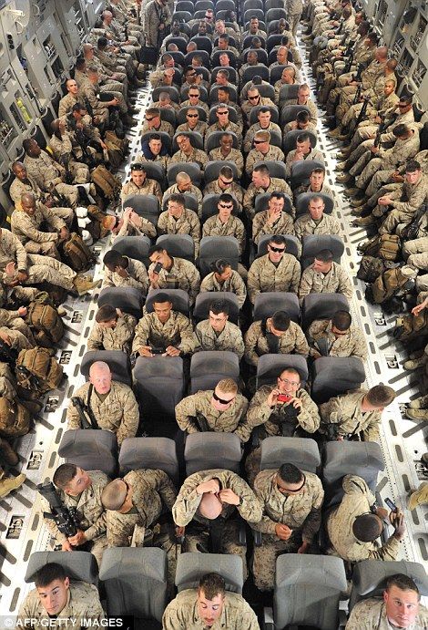 Troops Crammed Into Military Plane