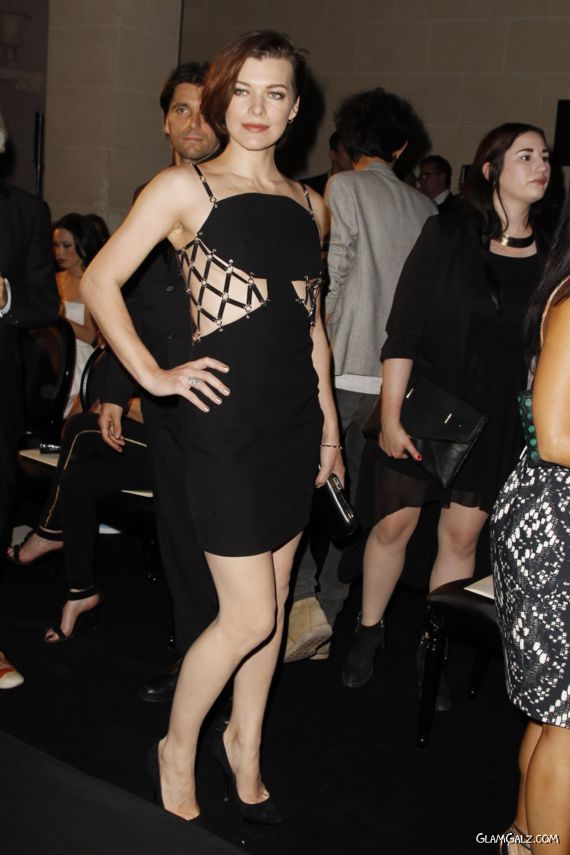 Milla Jovovich At The Versace Show