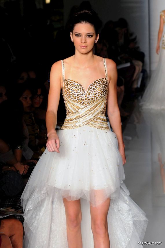 Kendall Jenner Walks Ramp For Sherri Hill Fashion Show