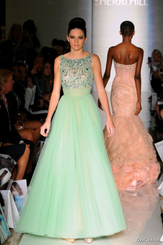 Kendall Jenner Walks Ramp For Sherri Hill Fashion Show